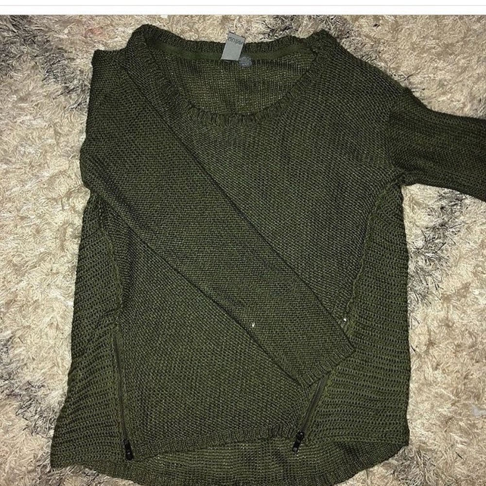 Green knit sweater